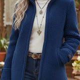 Annelies | manteau intermédiaire doux avec fermeture éclair