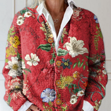 Amara™ | Cardigan en maille fleurie vintage pour femme