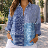 Fiora | Blouse Patchwork Océan