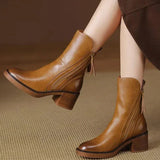 Valorine | Bottes en cuir noir