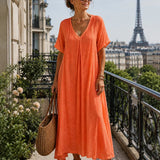 Basine | Robe longue légère à col en V