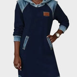 Irena - Robe sweat à capuche effet jean