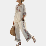 Tiziana | Blouse brodée essentielle et pantalons larges