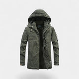 Parka homme coton capuche – Veste délavée à revers