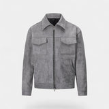 Veste homme daim coupe-vent – Luxe rétro casual