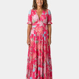 Césarie | Robe longue à fleurs