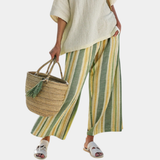 Caterina | Haut Sophistiqué Et Pantalon À Rayures