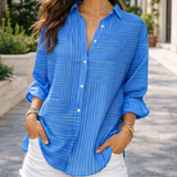 Alexandrine | Blouse Rayée Azure