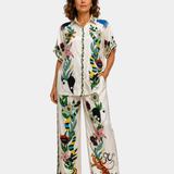 Anastaise | Ensemble chemise et pantalon effet satin