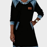 Irena - Robe sweat à capuche effet jean