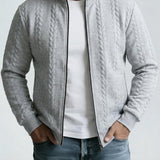 Veste Homme Jacquard Col Montant – Style Zippé Texturé