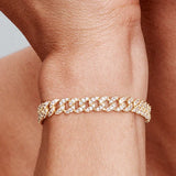 Adele | Bracelet cubain en moissanite