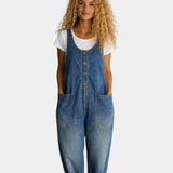 Lorena |  Salopette en denim coton vintage lavé