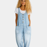 Lorena |  Salopette en denim coton vintage lavé