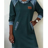 Irena - Robe sweat à capuche effet jean