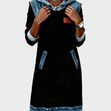 Irena - Robe sweat à capuche effet jean