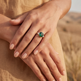 Berthe | Bague avec une pierre verte
