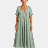 Basine | Robe longue légère à col en V