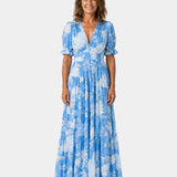 Césarie | Robe longue à fleurs