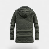 Parka homme coton capuche – Veste délavée à revers