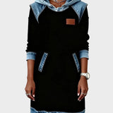 Irena - Robe sweat à capuche effet jean
