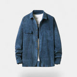 Veste-chemise homme coton velours côtelé – style raffiné décontracté