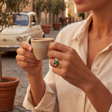Berthe | Bague avec une pierre verte