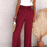Rose | Pantalon détendu taille haute