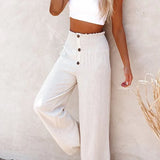 Rose | Pantalon détendu taille haute