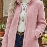 Annelies | manteau intermédiaire doux avec fermeture éclair