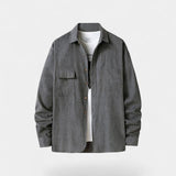 Veste-chemise homme coton velours côtelé – style raffiné décontracté