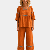 Bonne | Ensemble frais avec blouse et pantalon assortis