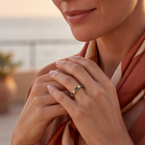 Pascale | Bague vec des pierres vertes