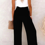 Rose | Pantalon détendu taille haute