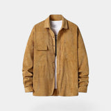 Veste-chemise homme coton velours côtelé – style raffiné décontracté