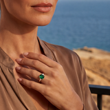 Berthe | Bague avec une pierre verte