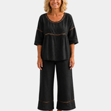 Bonne | Ensemble frais avec blouse et pantalon assortis