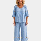Bonne | Ensemble frais avec blouse et pantalon assortis