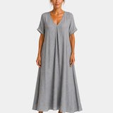 Basine | Robe longue légère à col en V