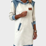 Irena - Robe sweat à capuche effet jean
