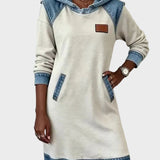 Irena - Robe sweat à capuche effet jean