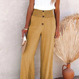 Rose | Pantalon détendu taille haute