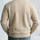 Veste Homme Jacquard Col Montant – Style Zippé Texturé