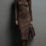 Sara | Robe Midi en Velours