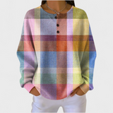 Adele - Pull à motif carreaux multicolores