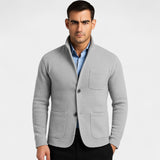 Veste de costume slim homme col montant – élégance moderne
