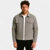 Veste homme daim coupe-vent – Luxe rétro casual