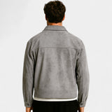 Veste homme daim coupe-vent – Luxe rétro casual