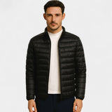 Doudoune homme laine légère – Col montant ultra-fin