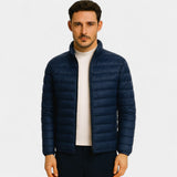 Doudoune homme laine légère – Col montant ultra-fin